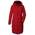 Killtec Winter Down Coat KOW 56 QLTD with Hood (breathable, windproof, water-repellent) red Ladies